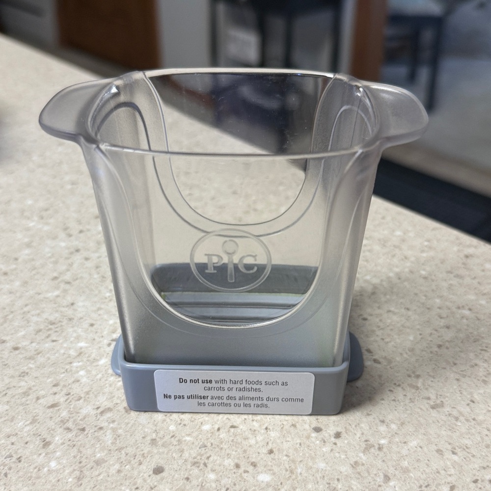 Pampered Chef Gray Cup Slicer with Instructions New Never Used